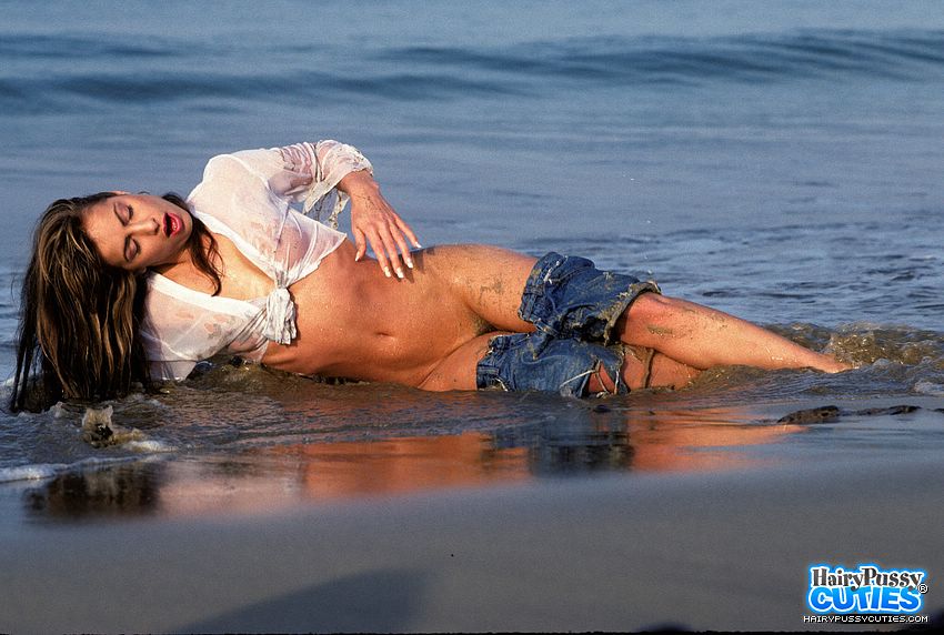 Dark hair cutie in shirt and jeans shorts s - XXX Dessert - Picture 6