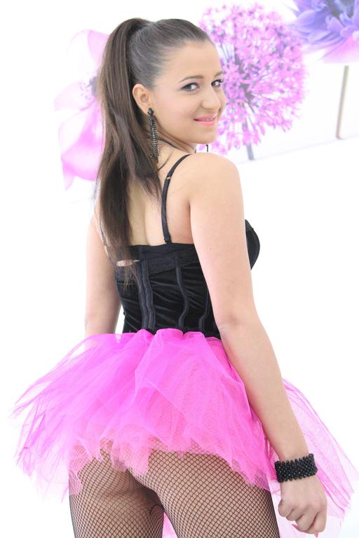 Antalizing brunette wearing bubblegum pink  - XXX Dessert - Picture 4