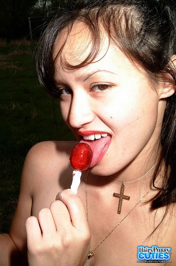 Brown eyed brunette in short grey dress suc - XXX Dessert - Picture 12