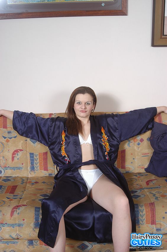 Brown eyed brunette opens her blue gown on  - XXX Dessert - Picture 7