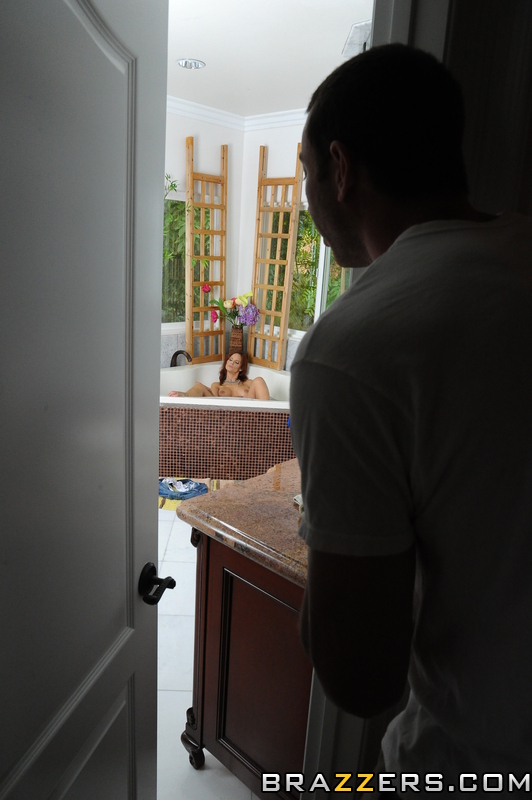 Slender brunette milf catches a peeping tom - XXX Dessert - Picture 11