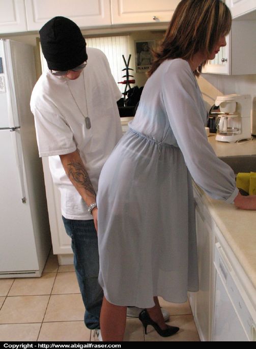 Garter-wearing brunette housewife fucked raw by a burglar - XXXonXXX - Pic 2