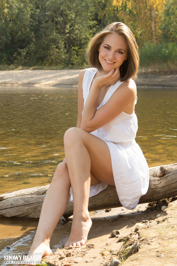 Gorgeous hottie in white dress teases with  - XXX Dessert - Picture 1