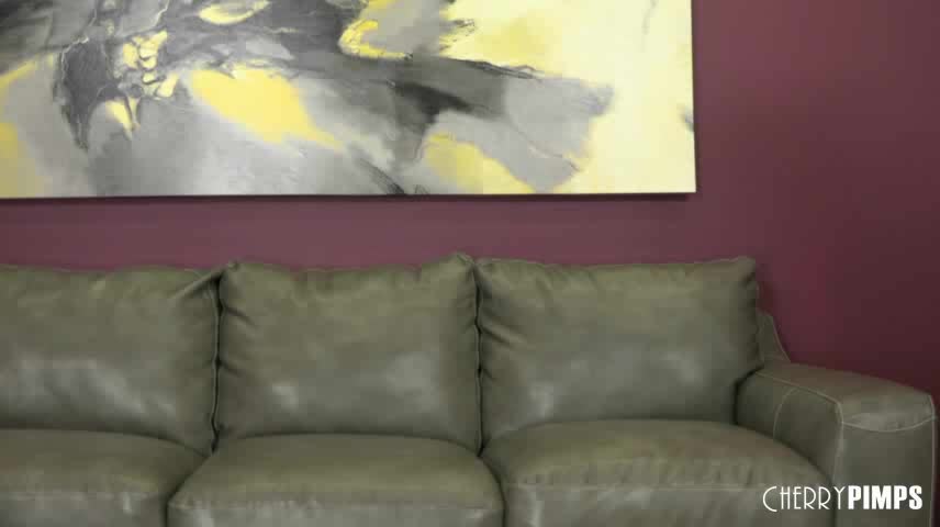 Bleached blonde sucking cock and fucking on a couch - XXXonXXX - Pic 11