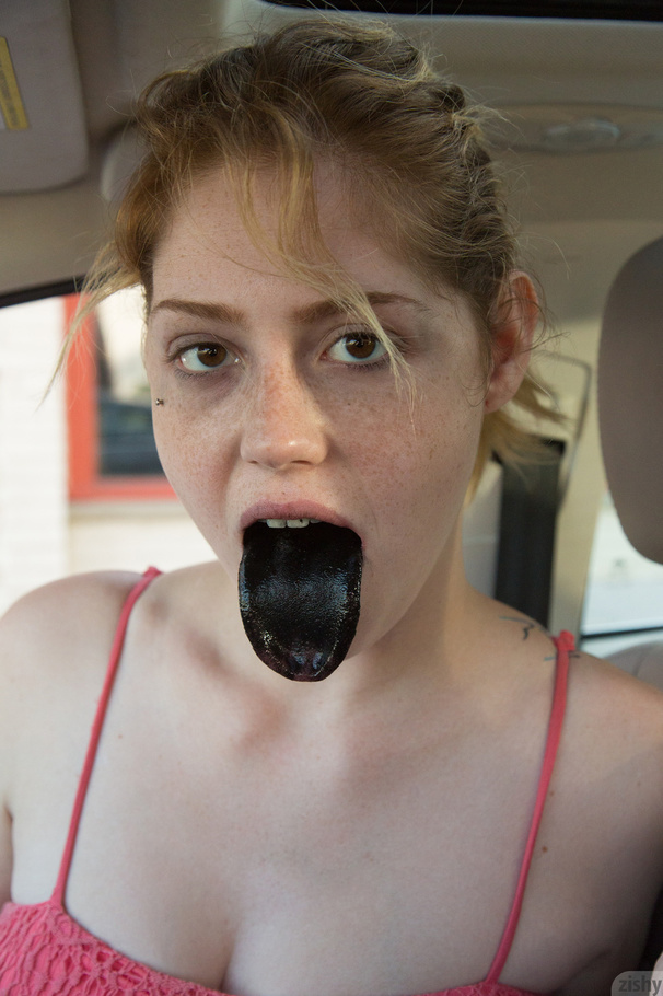 Flicking out her black tongue, she presses  - XXX Dessert - Picture 6