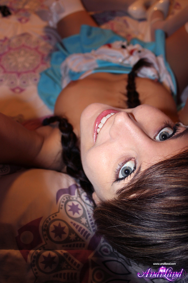 Wonderland-esque get-up brunette showing of - XXX Dessert - Picture 10