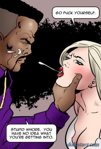 Submissive busty blonde and horny black - BDSM Art Collection - Pic 2