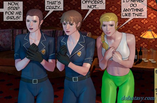Policewomen are showing their naked - BDSM Art Collection - Pic 2