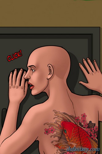 Tattooed naked babe with bald head has - BDSM Art Collection - Pic 2