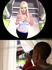 Busty cartoon nude blonde captured and used as - Cartoon Porn Pictures - Picture 1