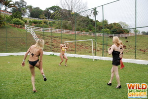 Tranny in string bikini playing volley b - Picture 4