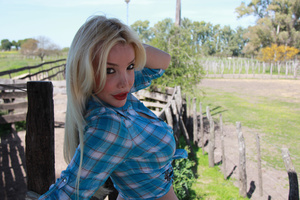 Country Girl Shemale with cowsized tits  - XXX Dessert - Picture 5