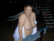 Sxellent is a big mature light skinned black women who loves to be outdoors. At night she likes to go to the local playground in just her sexy white lingerie that does not cover her huge black ass & tits