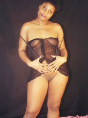 Tracy loves to wear skimpy black see through lingerie - Picture 3