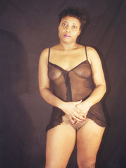 Tracy loves to wear skimpy black see through lingerie - Picture 4