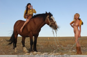 Tags: Duo, horse, outdoors, riding horse - XXX Dessert - Picture 18