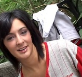 Hottie shows us her pierced clit really up close and personal