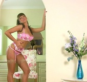 Nubile Cate uses a suction toy to tease her nipples and pussy