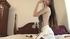Long haired kennedy goes topless and slids of her panty