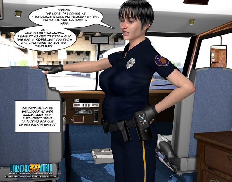 Big tits 3d police officer asked handcuffed - Cartoon Sex - Picture 3