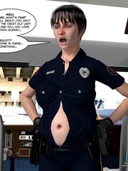 Big tits 3d police officer asked handcuffed - Cartoon Sex - Picture 5