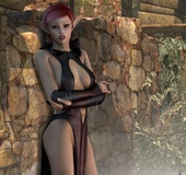 Nasty human 3d babe meets naked elf ladyboy near the waterfall.