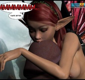 Cute little 3d elf pixie jack off huge hard pecker.