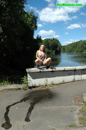 Nasty teen doing water sports in the public park - XXXonXXX - Pic 16