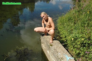 See naughty teen princess pissing into the lake - XXXonXXX - Pic 10