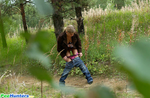 Seductive young girlie drains her bladder outdoors - XXXonXXX - Pic 8