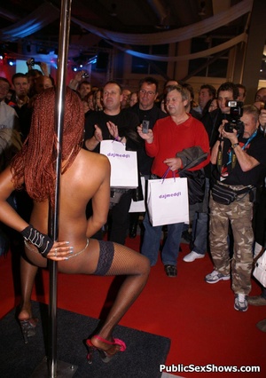 Sexy black babe slowly taking off her panties while dancing in public. Tags: Reality, sexy stockings, ebony chick. - Picture 6
