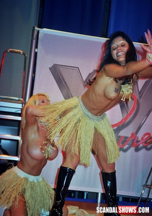 Check out hot xxx pics of nasty girls going wild on the stage. Tags: Big tits, public, huge tits, reality. - Picture 12