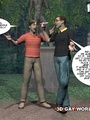 Adult cartoon of two gay dudes jerking - Picture 9