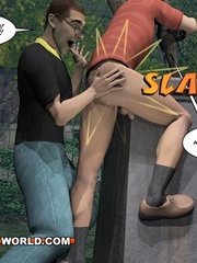 Adult cartoon of two gay dudes jerking off on a - Picture 10