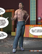 An exiting discussion between a young boy and a alluring employer