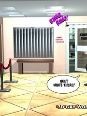 Hot gay cartoons sex behind closed door at the bank. - Picture 5