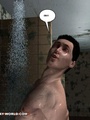 Hot gay cartoons at the prison's shower. - Picture 2