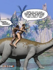 Free cartoon sex between a caveman and a modern - Picture 11