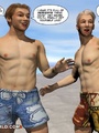 Gay male cartoons having fun at the - Picture 3