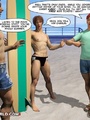 Gay male cartoons having fun at the - Picture 4