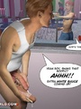 Gay male cartoons having fun at the - Picture 9