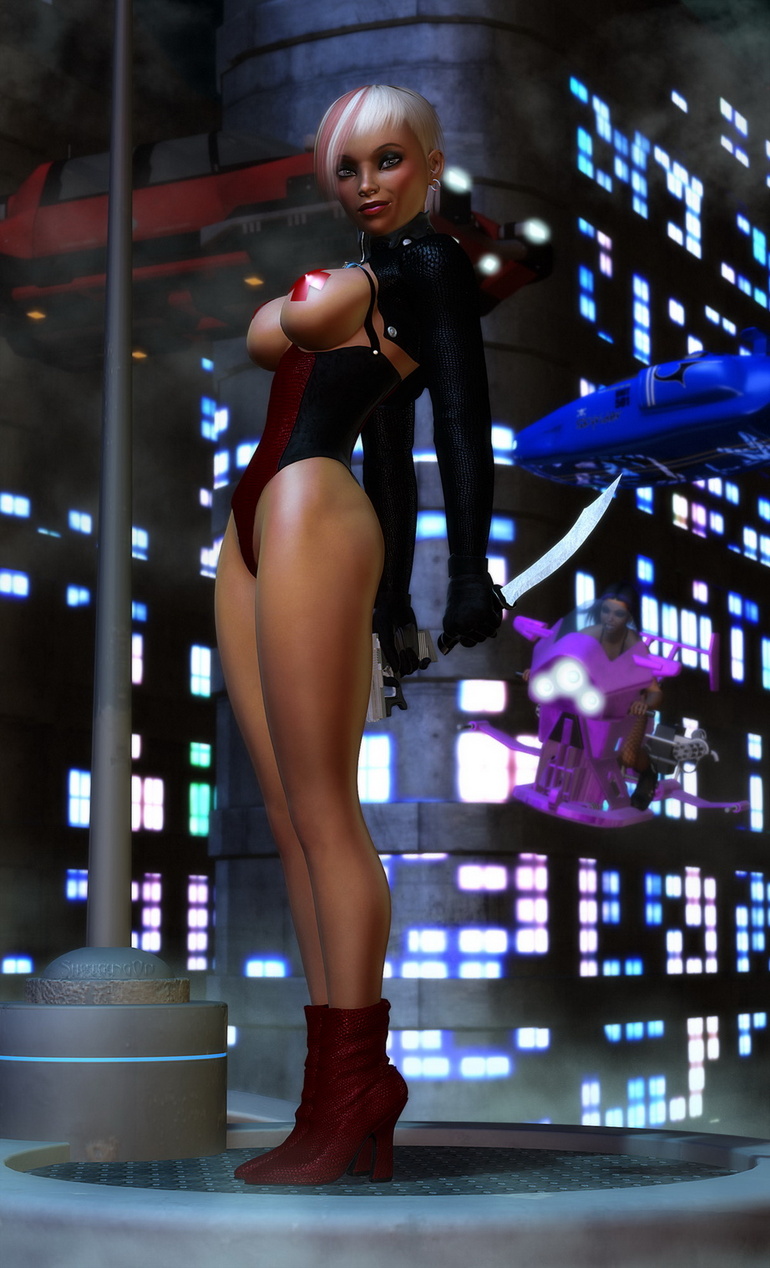 3d xxx pics of delicious babes in hot rubber outfits - Picture 6