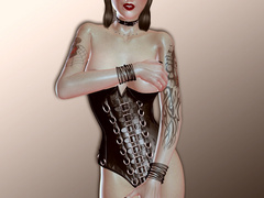 Awesome 3d pics of sex starving babes in latex outfit - Picture 1