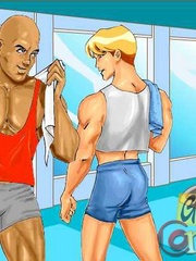 Hot free sexy gay cartoons at the gym. Tags: cartoon - Picture 2