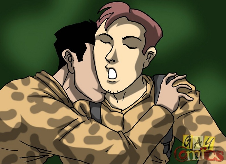Free gay porn in the middle of the battle field. - Picture 8