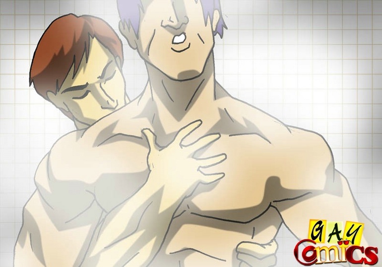 Cartoon Shower Sex - Gay sex in the shower after a good fight - Silver Cartoon - Picture 10