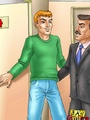 Hot sex cartoon with wild man-on-man - Picture 1