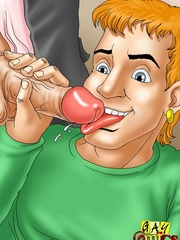 Hot sex cartoon with wild man-on-man action. Tags: - Picture 3