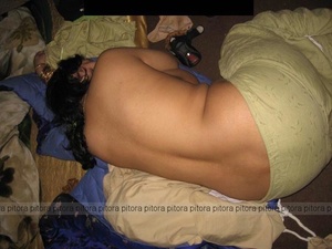 Plump amateur indian chick palying with her huge melons at home. - Picture 11