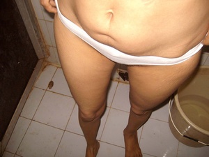 Homemade pics of chubby indidan chick taking off her panties and peeing. - XXXonXXX - Pic 15